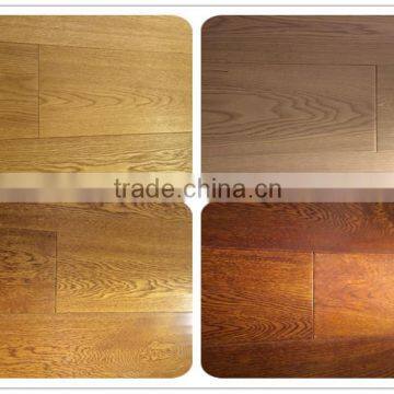 Black Veined Wire Brushed Oak Engineered Wide Plank Flooring photo-2