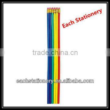 Recycled HB Plastic Flexible Colored Pencil With Rubber Top