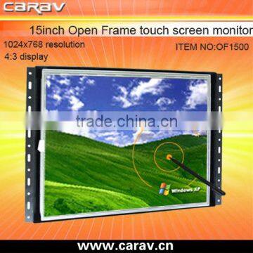 hdmi Lcd 15" open frame monitor with resisitive touch screen, capacitive or IR touch screen