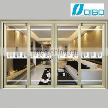 Modern design Double Glass electrophoresis slide door for hotel