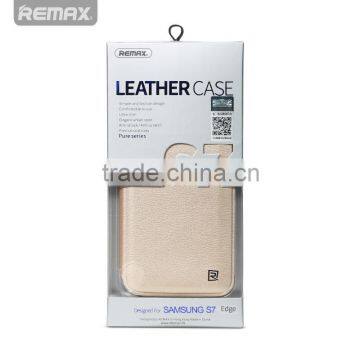 Remax Pure Sereis Luxury Leather Wallet Flip Leather Cover Case With Card Holder For Samsung Galaxy S7 Edge TB-0245 photo-5