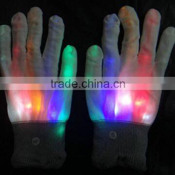 New Black LED Flashing Glow Light Finger Gloves Glove Rave Party 6 mode