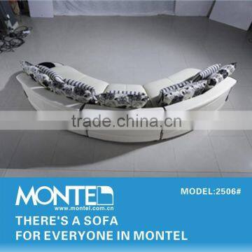 Bordeaux Natural Half Moon Leather Sofa photo-4