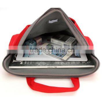 Red neoprene Portable Soft Sleeve Ultrabook Notebook Laptop Bag Briefcase Handlebag Pouch for Mackbook