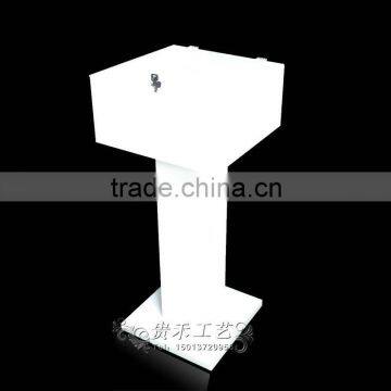 Factory Hot Sale Black Donation Box With Lock , Professional Acrylic Donation Box photo-2