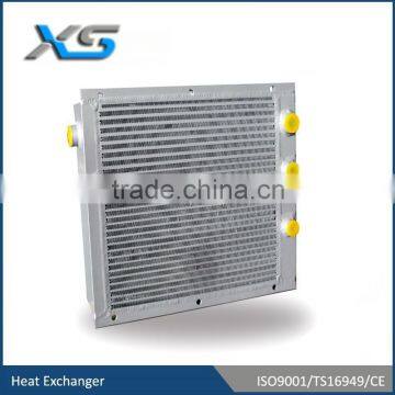 dual pass, oil/air cooler,heat exchanger for compressor