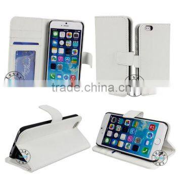 for iphone 6 plus leather case, factory price pu leather folding case