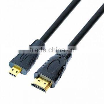 Xinya factory best price black HDMI Male-Male cable support 4K*3D,1080P with gold plated