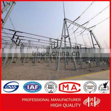 Q235 Hot Dip Galvanized Electrical Substation Industry Power Substation Steel Structures