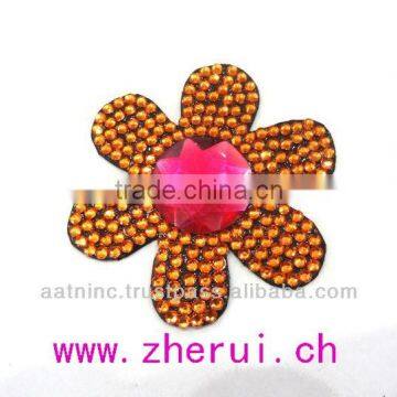 Fashion Colourful Bling Rhinestone Flower Finger Ring photo-4