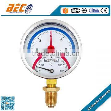 Chinese factory fireplace water compound gauge pressure temperature