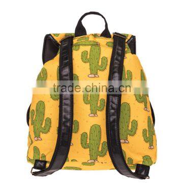 2016 3d Printed Mexico Cactus Vintage Canvas Rucksacks Cute School Satchel Rucksack Backpack Campus Bag photo-3