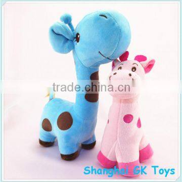 Baby Toy Giraffe Cute Blue and Pink Spot Plush Giraffe