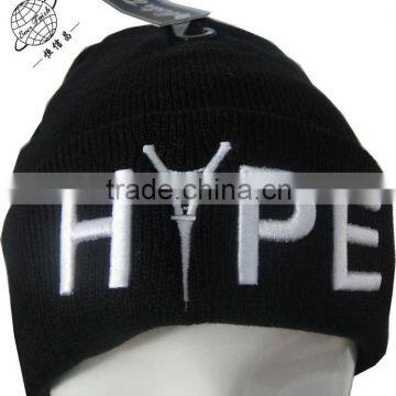 new design custom 3D embroidered beanie hat 100% Acrylic