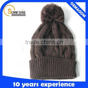 High Quality Custom Beanie Caps Cheap Winter Hats With Pom Poms