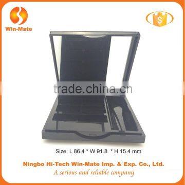 cosmetic powder case with mirror and lipstick