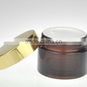 Cosmetic Amber Glass Empty Cream Jar