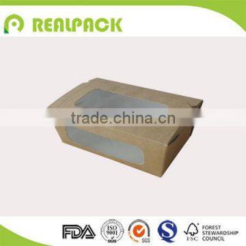 SGS FDA certified kraft paper salad boxes sushi boxes