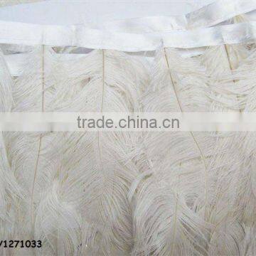 IVORY Ostrich feather fringe trims LZAY1271033
