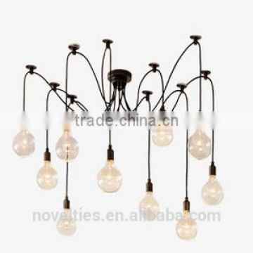 Edison Design Spider Chandelier E27*10 pieces Loft Series Vintage Chandelier lighting