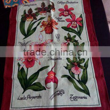 Kitchen Textile Printed Tea Towel for Home Decoration Linen Tea Towel for Promotion and Gift--beautiful Flower New Design photo-6