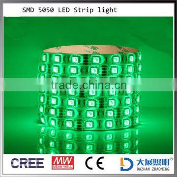 Best Led Lighting 12V/24V green Led Strip Light SMD5050 Waterproof IP65 Flexible with CE RoHS certification