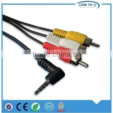 Factory wholesale high quality 3.5mm audio coaxial cable 90 degree audio cable