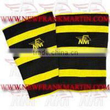 NFM Crossfit Weightlifting Fitness Heavy Weight Polyester Knee Sleeves Support Black Yellow Single Double Triple Ply