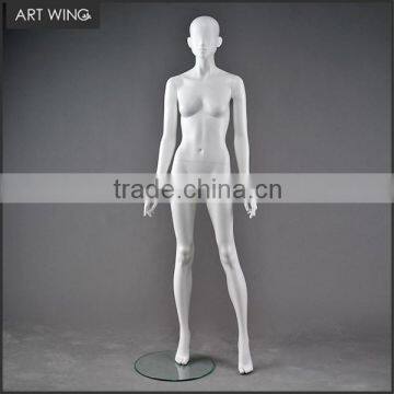 sport action little black glossy female mannequin with big breast