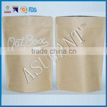 Custom Made Zip Lock Plastic Bag /brown Resealable Kraft Paper Stand up Bags Quality Choice photo-4