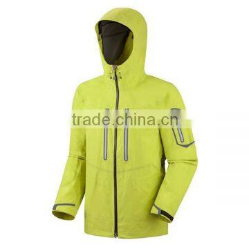 pure color waterproof zipper and seamless pockets softshell jacket for men