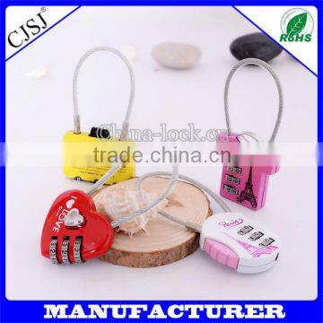 China supplier factory directly 3 digits security cable lock furniture lock