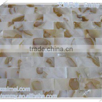 Rectangle freshwater pearly shell mosaic brick design