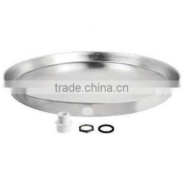 aluminium water drain pan with PVC drain fitting