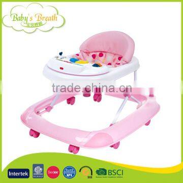 BW-30 Learning Walking Safety Plastic Material Babies Walker with Light and Music