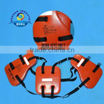 Life vest with reflective taps for oil workers