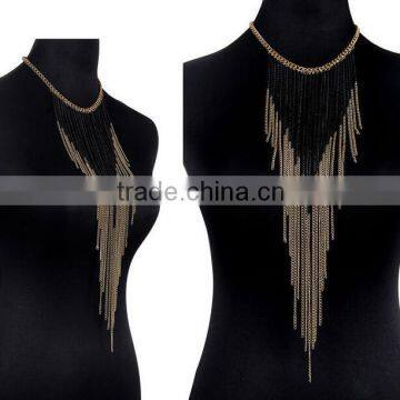 2016 European Fashion Exaggerate Necklace Gold Plated Body Chain