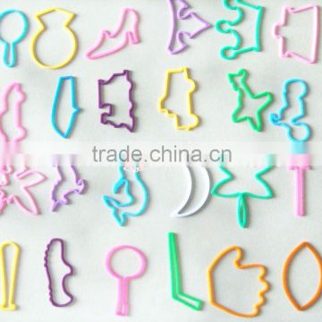 2011silicone printed elastic band shaped rubber bands