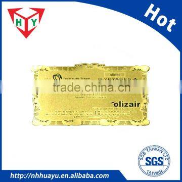 Custom brass business name card