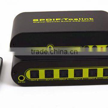 4x2 Optical SPDIF / TOSLINK Digital Audio Matrix switch