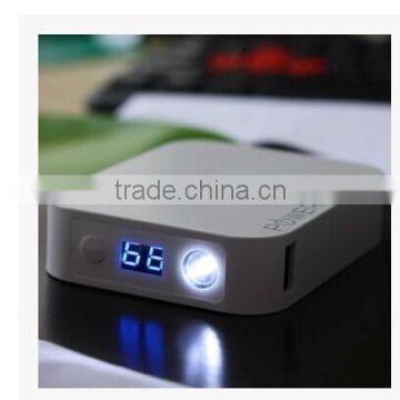 For Travel Battery pack Mobile Phone Power Bank With LED Torch