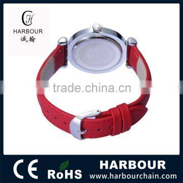 China Factory Latest Fashion Wrist Watches for Girls Red Strap photo-3