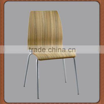 Retro Dining Chairs /Wooden Seat Metal Legs