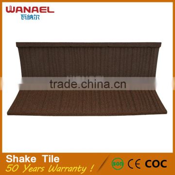 Aluminum roof panel Shake type fire proof color corrugated steel roof sheets price per sheets