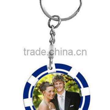 Custom Printed Poker Chip Photo Keytags