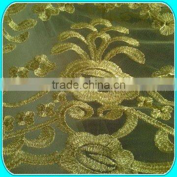 14"*108" Lace Embroidery Table Runner in Gold photo-2