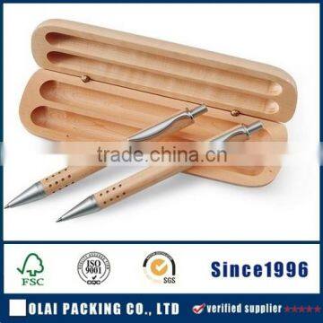 wholesale unfinished small wood pen box