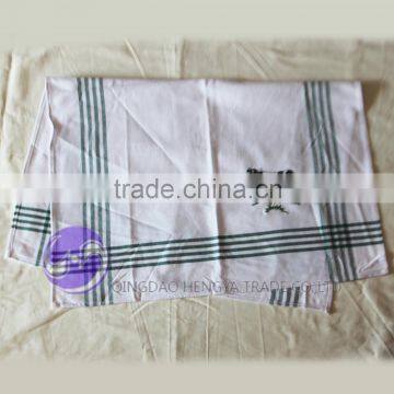 Embroidered 100% Cotton Waffle Plain White Tea Towel