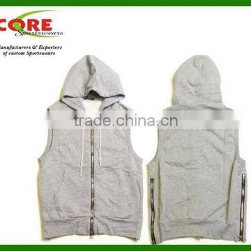 Sleeveless Zip Hoodie