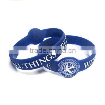 Charming design fashion bracelet hand chain custom printing embossed/imprinted logo bracelet for men